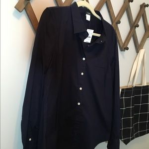 JCREW button down navy shirt