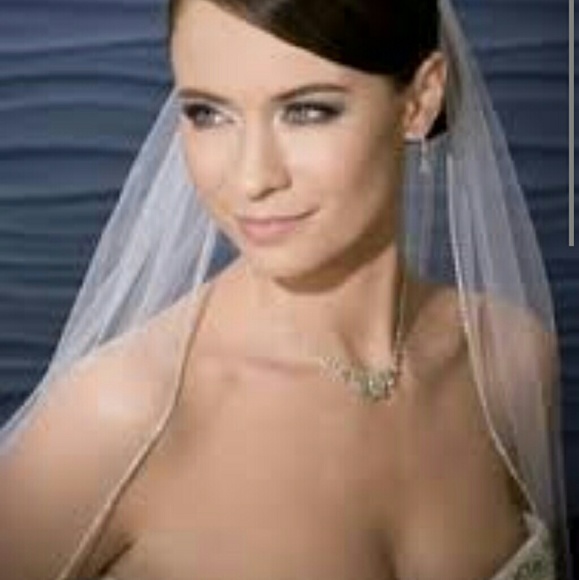 Alfred Angelo jeweled edge veil still in pkg