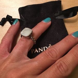 Authentic Pandora mother of pearl ring