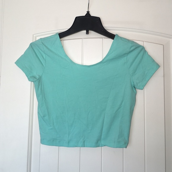 Turquoise Blue Crop Top