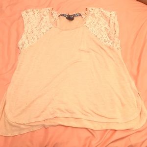 Peach lace top