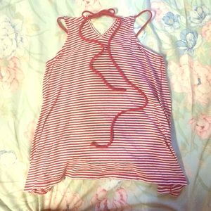 SOLD Candy stripe Hollister bow top
