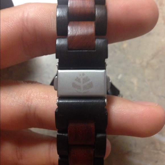 Like New Tense Wood Watch Black/Red - Picture 3 of 4