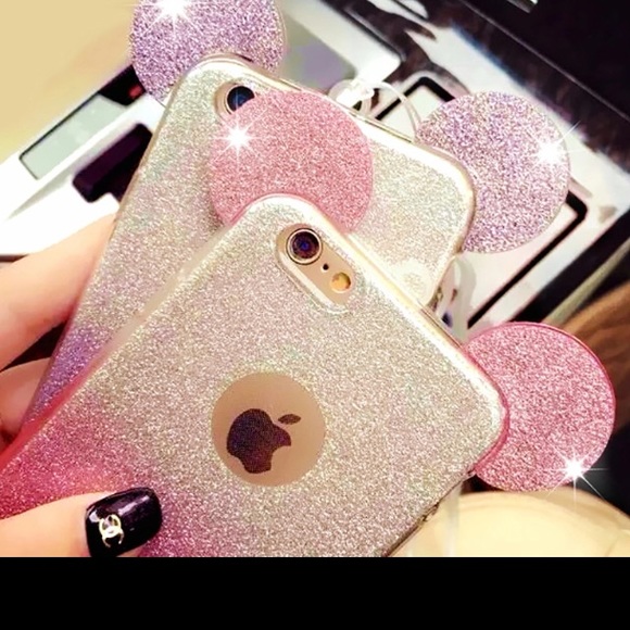 3D Mickey Mouse ears glitter phone case - Picture 2 of 3