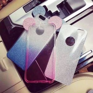 3D Mickey Mouse ears glitter phone case