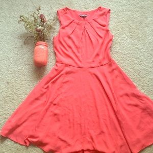 Peach a-line dress