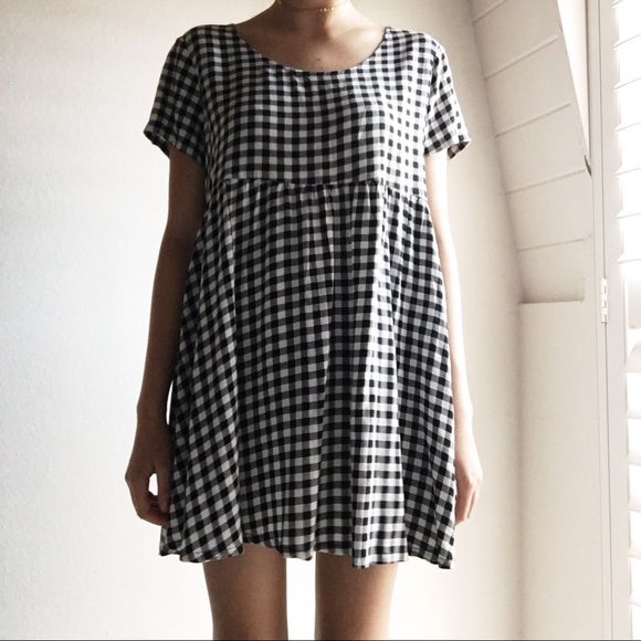 checkered babydoll dress