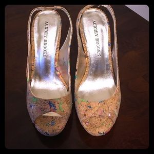 Cork-like Colored heels