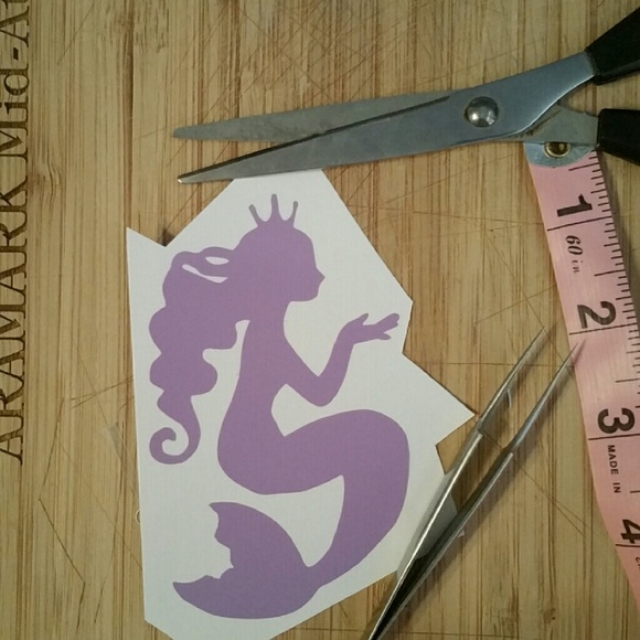 4inch Mermaid Kiss Light Purple Vinyl Decal