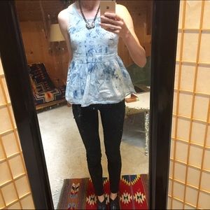 Open Back Peplum Tank