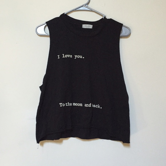 I Love You To The Moon And Back Muscle Crop Top