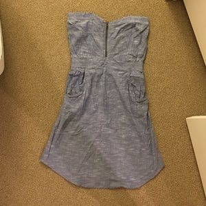 Linen denim colored dress