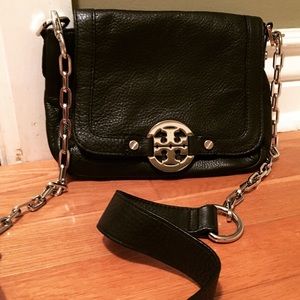 Tory Burch Black & Silver Shoulder Bag