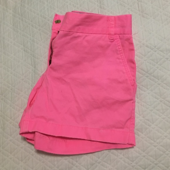 J. Crew neon 4" Chino shorts