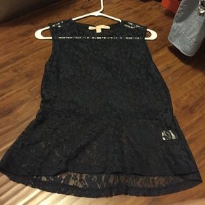 NWOT. Navy blue lace top