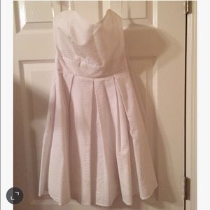 Lauren James seersucker strapless dress