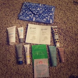 Assortment of skin care samples