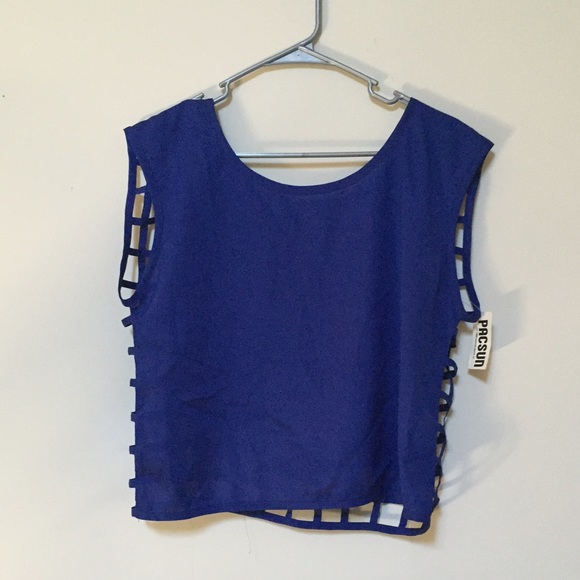 Never Worn Cobalt Blue Crop Top From PacSun