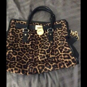 Michael Kors Hamilton Cheetah Calf Hair Bag