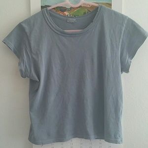 Brandy Melville Pale Blue Baby Tee