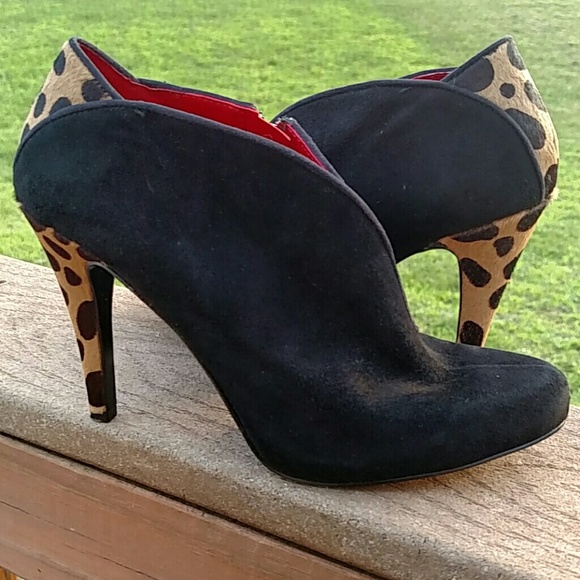 Nine West Genuine Suede & Calf Hair 4" Heels