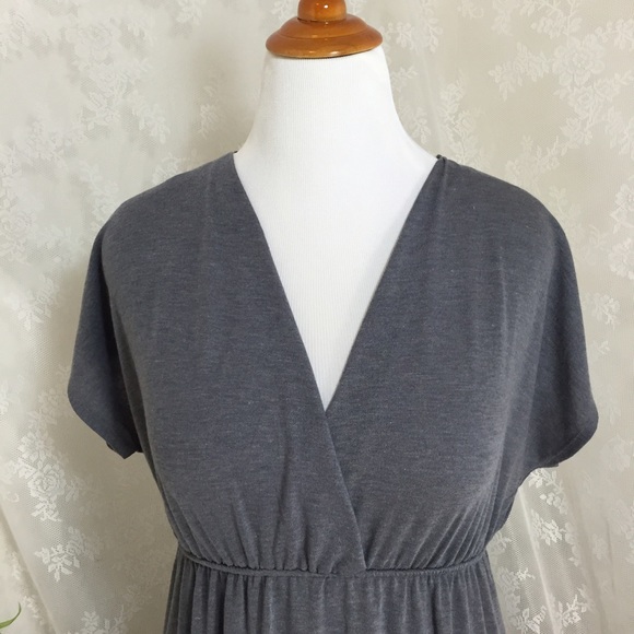 Size 1X and 2X Gray short sleeved maxi dress.B013 - Picture 4 of 5