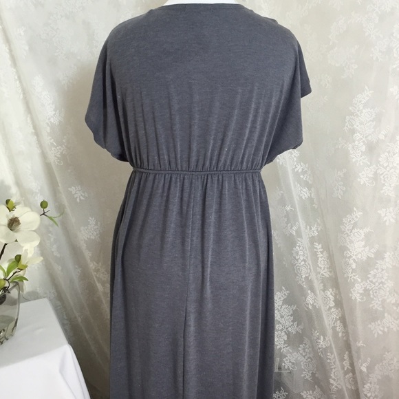 Size 1X and 2X Gray short sleeved maxi dress.B013 - Picture 5 of 5