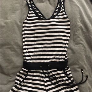 Black & White Striped Romper