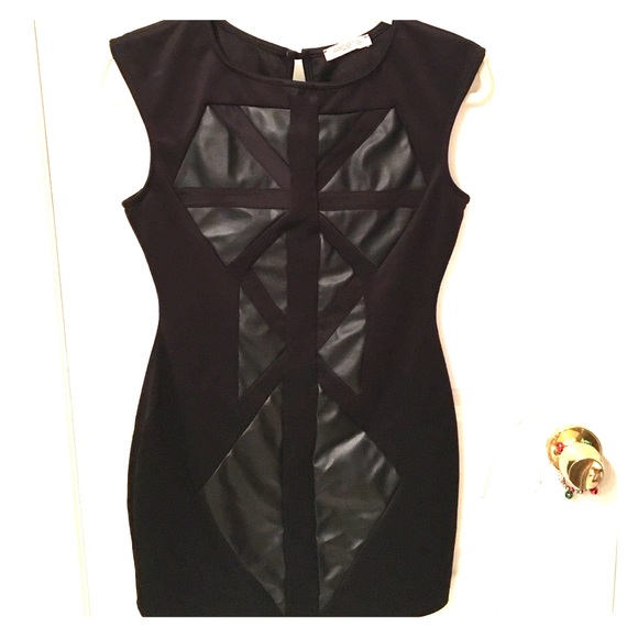 Figure flattering black mini dress