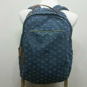 Madden Girl Distressed Denim Backpack