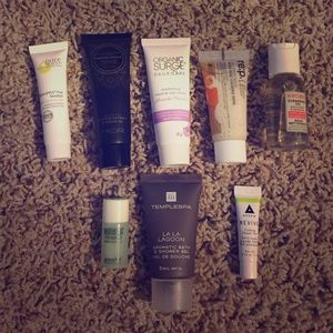 Assorted skin care samples