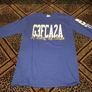 Long sleeve blue CA shirt