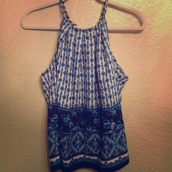 Blue Design Top