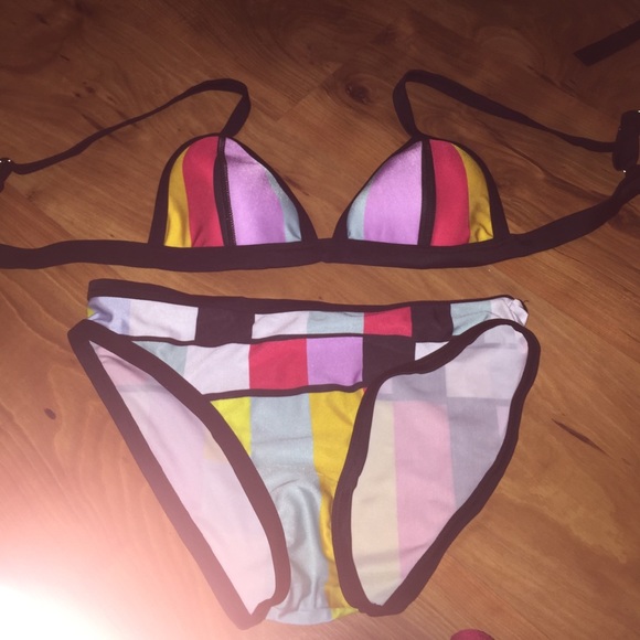 Never worn geometric bikini