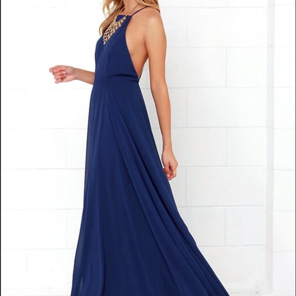 Mythical Kind of Love Navy Blue Maxi Dress