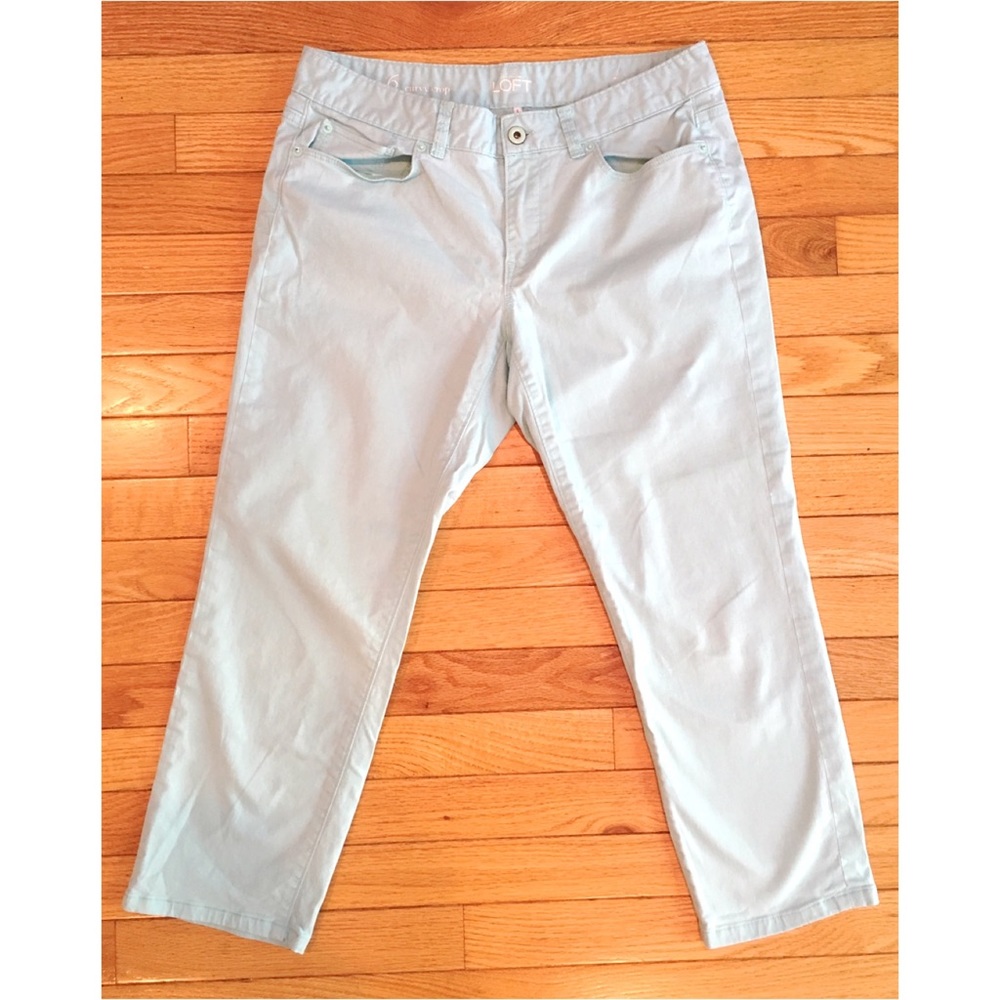 Loft Teal Cropped Jeans
