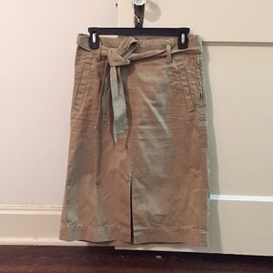 J Crew Tie Waist Midi Skirt