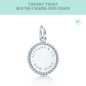 Tiffany Twist Round Charm and Chain