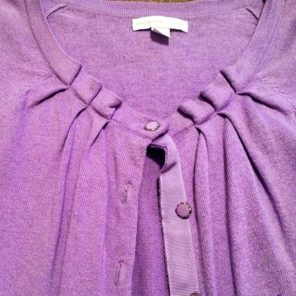Lavender New York & Company Cardigan Sweater