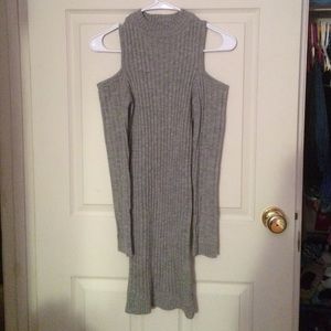 Grey knit dress