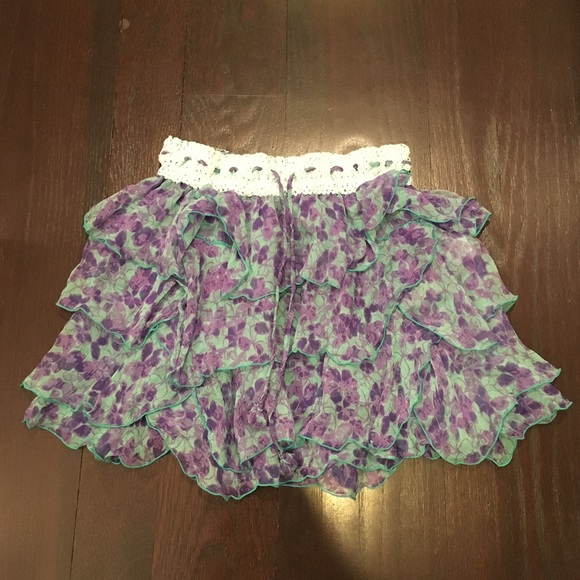 NWT Poupette St Barth mini ruffle skirt
