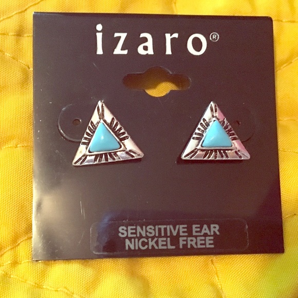 Triangle turquoise earrings