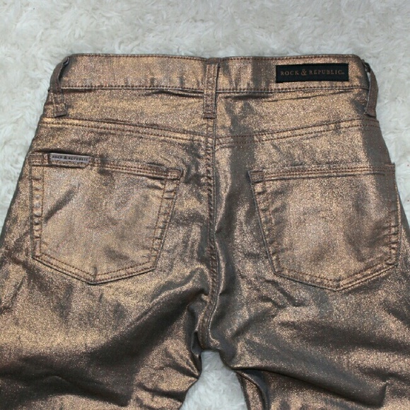 Rock & Republic metallic pants - Picture 2 of 3