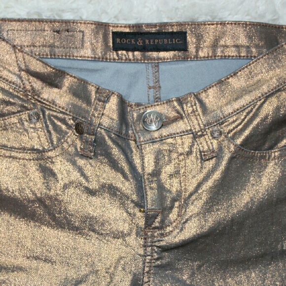 Rock & Republic metallic pants - Picture 3 of 3