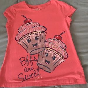 Justice cute girls cupcake top.