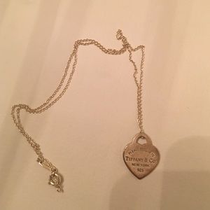 Tiffany & Co heart charm necklace
