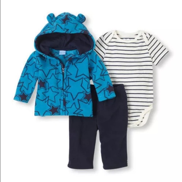 BOYS Bear Microfleece 3-Piece Set NEW - Picture 1 of 1