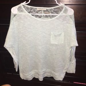 Lace somewhat long sleeve.