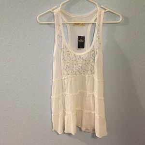 NWT hollister ruffle tank top