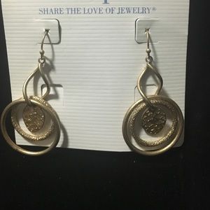 Stylish and unique gold dangle earrings